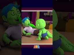 3 Zombies In The Bed 🧟 Roll Over - Roll Over 🎵 #shorts #halloween #rhymes