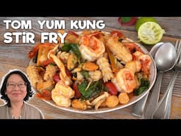 Tom Yum Kung Stir Fry| Thai Style Shrimp & Seafood | Quick and Easy Version with Ready-Made Paste