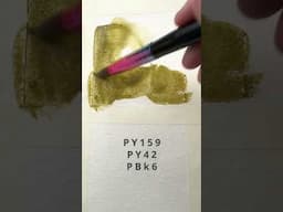 Full Moon Yellow – Holbein Granulating Watercolor Swatch & Pigment Breakdown