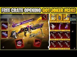 Got Almost Free Joker M249 Skin | Luckiest Free Crate Opening | New Ultimate Spin | PUBGM