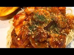 Spaghetti With Shrimp In It Taste So Good