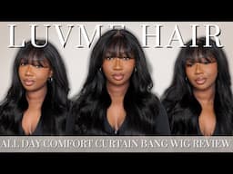 Pre-Cut Curtain Bangs + Effortless Curls | Easy Wig Install + Review | ft LuvMe Hair | Tan Dotson