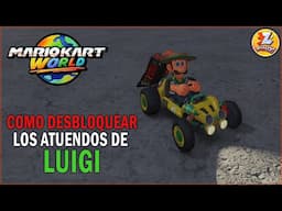 Como desbloquear todos los atuendos de LUIGI en Mario Kart World - Todos los trajes / Skins