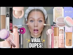 10 *BEST* Drugstore Beauty DUPES 2025 🤩 Full Face of Dupes High End vs Drugstore Makeup