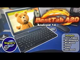 BestTab A20 Budget Tablet: 10.1" Display, BT Keyboard, Mouse & more!