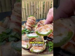 Chiles rellenos con queso y camarones #recetas