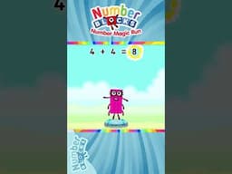 Numberblocks 8 Number Magic Run - Add 4 + 4 = 8 using Numberblocks | CBeebies Go Explore Games