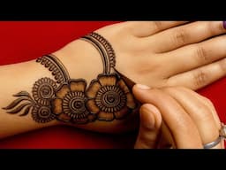 Easy beautiful back hand mehndi design | simple mehandi designs | mehndi | mehandi | mehendi designs