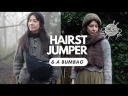 A knitted bumbag,  Handspun Jumper & the Hairst Jumper | Katt Weaver | Heather and Hops knitting