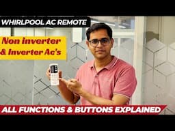 Whirlpool Ac Remote Settings | Whirlpool Ac Remote Buttons | Whirlpool Remote Functions In Hindi