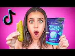 I tried VIRAL Tik Tok SNACKS!! *CRYSTAL CANDY*