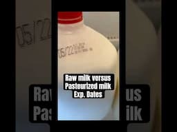 Raw milk versus pasteurized milk after one year with best by dates. #milk #rawmilk #bacteria