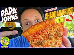 Papa John's® Cheddar Crust Pizza Review 👨‍🍳🧀🍕 Is It A Game Changer?! 🤔 Peep THIS Out! 🕵️‍♂️