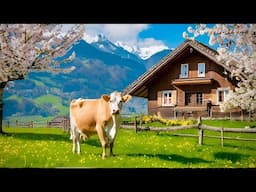 SWITZERLAND COUNTRYSIDE LIFE IN SPRING TIME _ RELAXING WALK IN SWISS VILLAGE🇨🇭