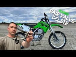 Kawasaki KLX300R Pair Valve Delete Kit Install, w/before and after testing