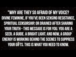 ‼️ “Why Are They So Afraid Of My Voice??” Divine Feminjne, This Group Is Working To Surpress You…