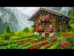 Beautiful rain walking tour in the Lauterbrunnen Valley 🇨🇭Switzerland 4K