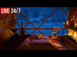 Deep Sleep in 3 Minutes - Blizzard, Fireplace & Howling Wind
