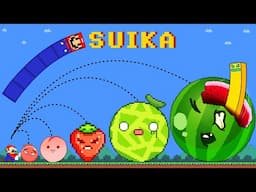 Geometry Snake ESCAPES the EVOLUTION of Suika (Watermelon Game) | GM Animation