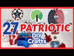 27 Dollar Tree PATRIOTIC Easy Crafts for 4th of July, Memorial Day & More!