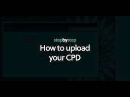 How to upload your CPD