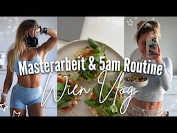 Masterarbeit schreiben | 5 Uhr Morgenroutine | 12 Wochen Laufpaue | Wien Vlog 👩‍🎓✨