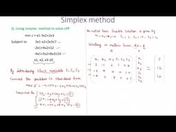 simplex method minimization problem in hindi | solve an example of LPP [in hindi] | [in easiest way]