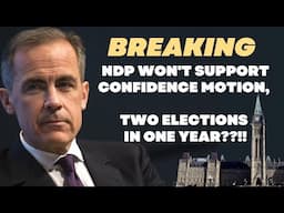 BREAKING: NDP won't support confidence motion, TWO elections in one year??!!