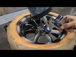 Painting Car Wheels with Sparkle Effect✨️