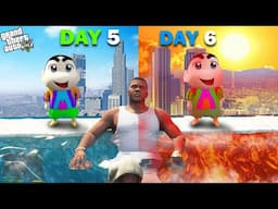 Franklin Surviving The Hottest Day Of Los Santos With Shinchan In GTA 5!