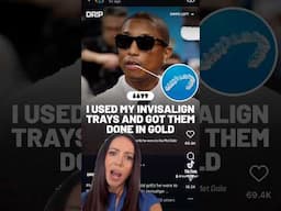 Pharrell has gold Invisalign trays! #shorts