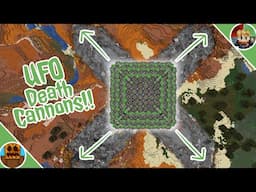 How to build 4 WAY UFO DEATH CANNONS in Mincraft JAVA 1.16.2+