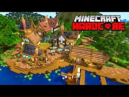 I TRANSFORMED Empty Land Into A FISHING VILLAGE  in Minecraft Hardcore.