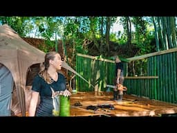 BUILDING BAMBOO VILLA IN THE JUNGLE PT3