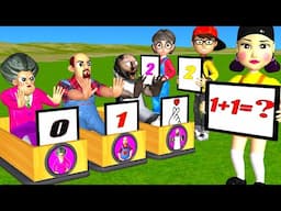 Scary Teacher 3D vs Squid Game Who Better Math 5 Times Challenge Miss T and Granny Loser