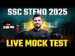 SSC Stenographer 2025 | SSC Steno English Classes 2025 by Piyush Sir | Live Mock Test