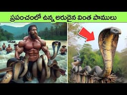 మనుషులు చూడని అరుదైన పాములు | the rarest snakes in the world in telugu | facts in telugu | snakes