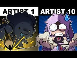10 ARTISTS Make A COMIC Without COMUNICATING!? (Tryhard Version)