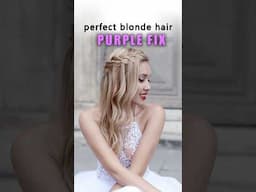 Brassy blonde hair fix with DIY purple spray