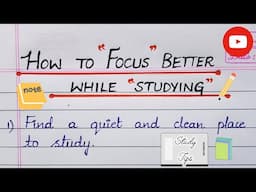How to focus better while Studying | Motivational tips | #study #education #tips #knowledge #yt