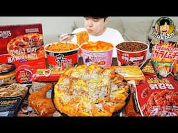 ASMR MUKBANG 편의점 핵불닭 미니!! 떡볶이 & 핫도그 & 김밥 FIRE Noodle & HOT DOG & GIMBAP EATING SOUND!