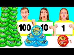 100 Layers of Food Challenge | Funny Food Challenges by Fun