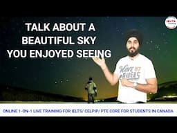Describe a Beautiful Sky You Enjoyed Seeing Cue Card Beautiful Sky #quecardsking