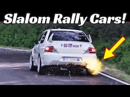 Rally Cars at Slalom Races: Mitsubishi Lancer EVO VIII, Subaru Impreza STi & Lancia Delta EVO Gr.A 💥
