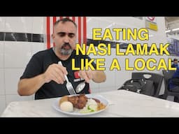 Trying Famous Malaysian Nasi Lemak + Roti Canai – Epic Breakfast Combo!