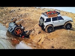 Patrol вытащил перевернувшийся Patrol. Легенды на непростом бездорожье. RC OFFroad 4x4