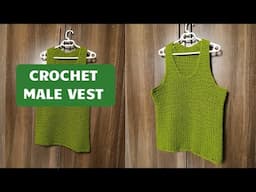 Crochet a Male Vest with Me Part 2