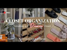 LUXURY SMALL Closet Organization HOME Ideas | DIY CUSTOM WARDROBE | AFFORDABLE EASY BEDROOM CLOSET!