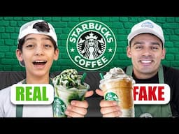 We did a Real vs Fake Starbucks Challenge with Jason