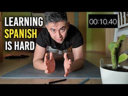 HOLDING this PLANCHE while telling you HOW to become FLUENT in SPANISH